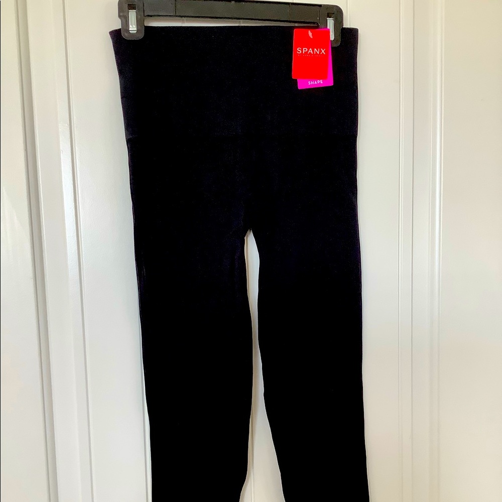 Black Spanx Shape Look At Me Now leggings.